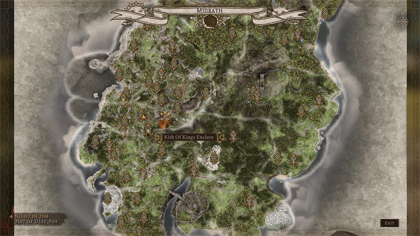 Location of the Kith of Kings hub (Image via Digital Extremes)